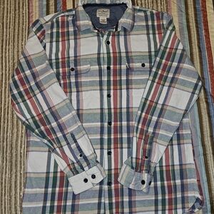 L.L. Bean Classic Plaid Button-Up Shirt - Multi Color